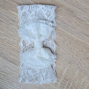 Lace Bowknot White Headband Baby Girl Elastic Headwrap Kid Handmade Bow Hairband